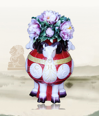 【花瓶】三羊开泰